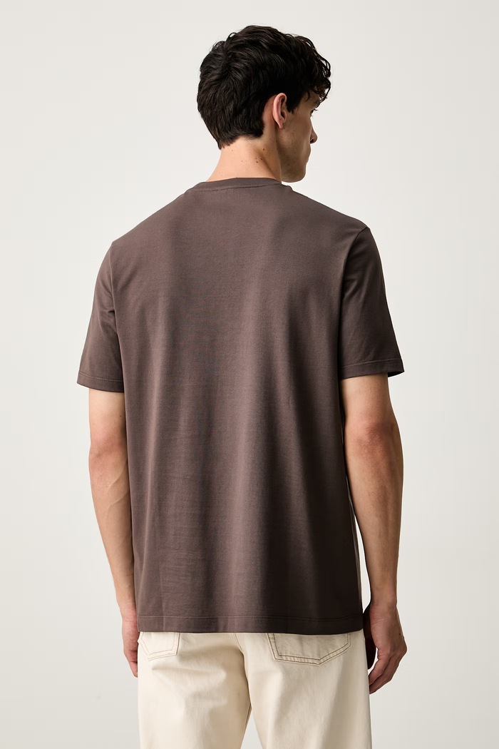 Odzież Paul&Shark T-shirt męski bawełniany 16311625 brązowy
