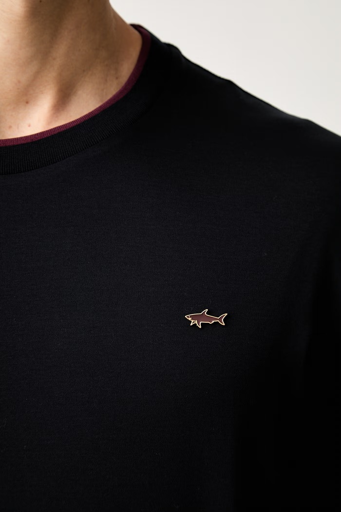 Paul&Shark T-shirt męski bawełniany 16311610 granatowy