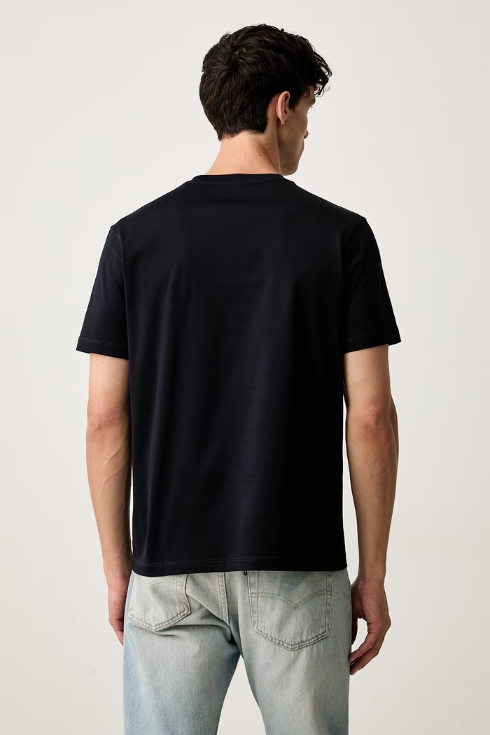 Odzież Paul&Shark T-shirt męski bawełniany 15311643 granatowy