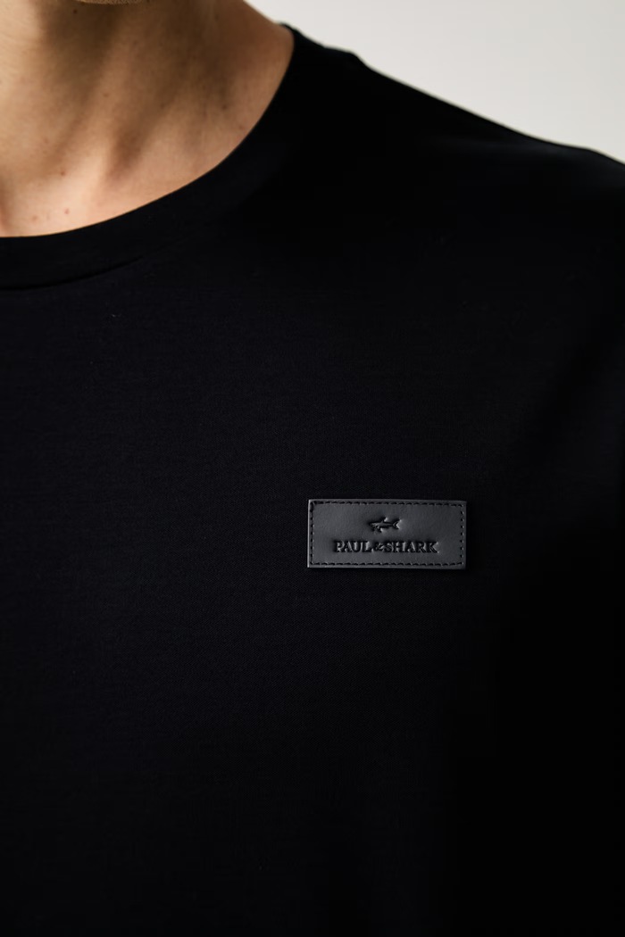 Paul&Shark T-shirt męski bawełniany 15311643 granatowy