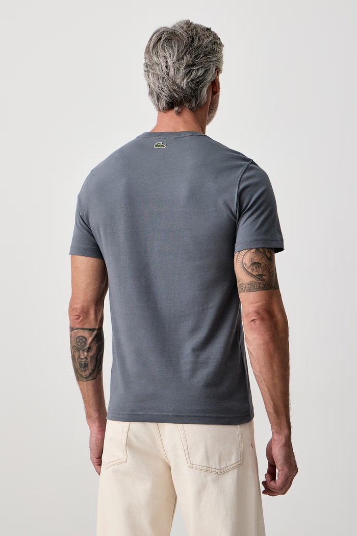 Odzież Lacoste T-shirt męski bawełniany TH5634 niebieski