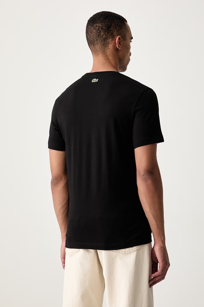 Odzież Lacoste T-shirt męski bawełniany TH5634 czarny