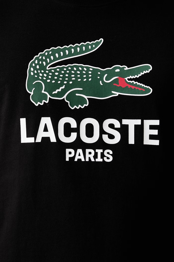 Lacoste T-shirt męski bawełniany TH5634 czarny