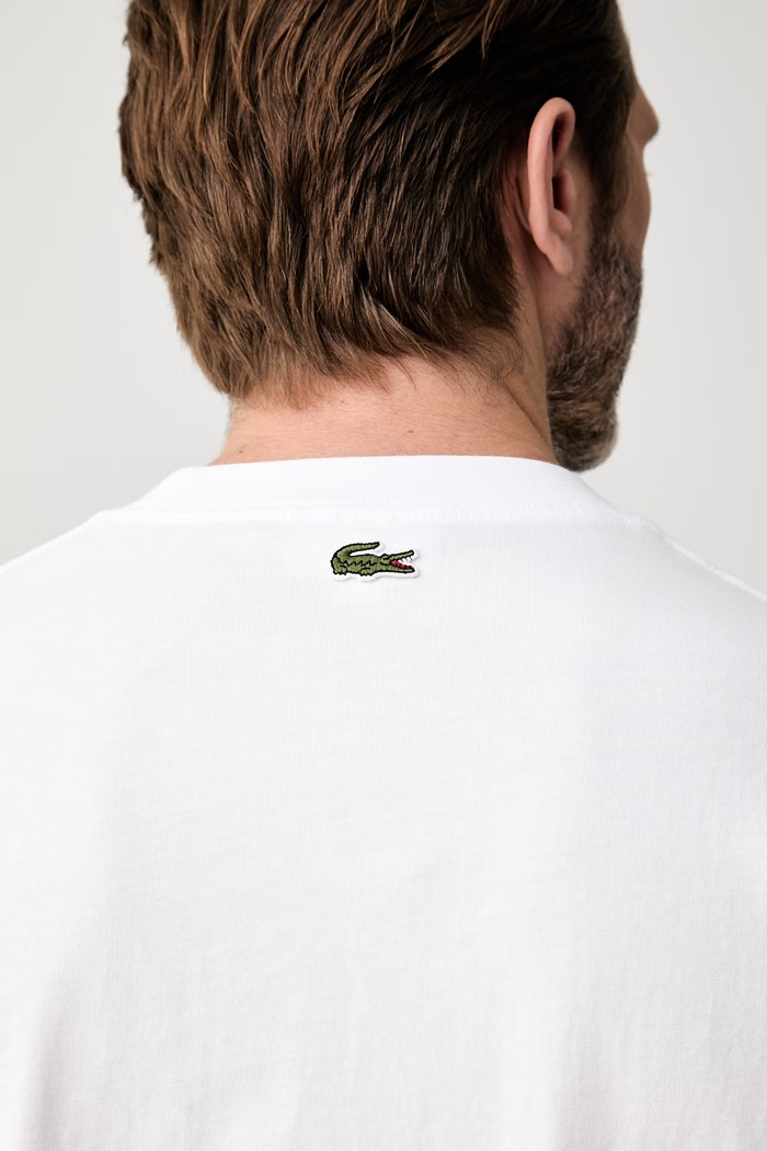 Lacoste T-shirt męski bawełniany TH0644 biały