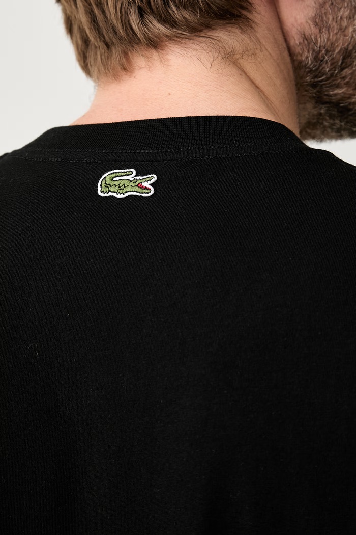 Lacoste T-shirt męski bawełniany TH0644 czarny