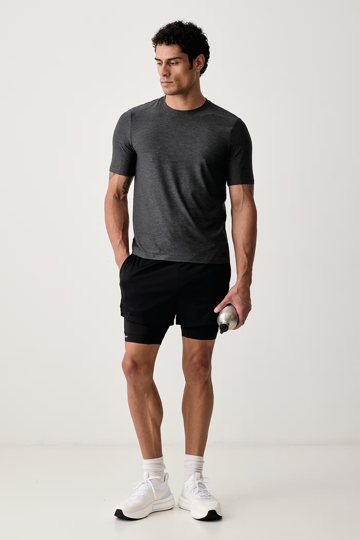 Skechers T-shirt treningowy męski GODRI ALL DAY TEE TS107 szary AW26