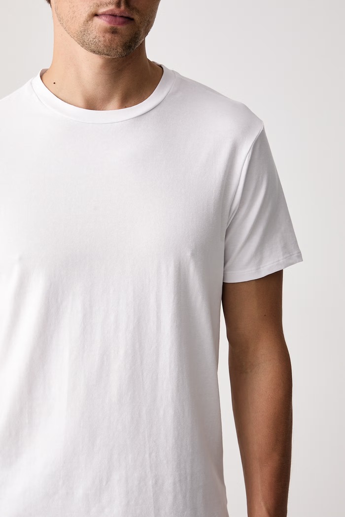 Oblečenie United Colors of Benetton Basic tričko pánske bavlnené s elastanom 2-pak 3G682M002 biela