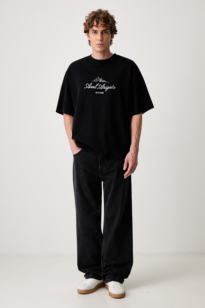 Axel Arigato NYC Sky T-shirt bawełniany męski A4413001 czarny AW26