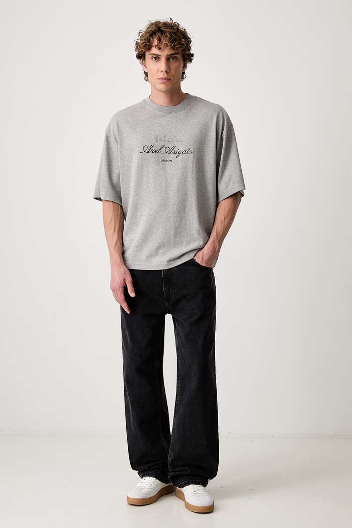 Axel Arigato LDN Sky T-shirt bawełniany męski A4412001 szary AW26