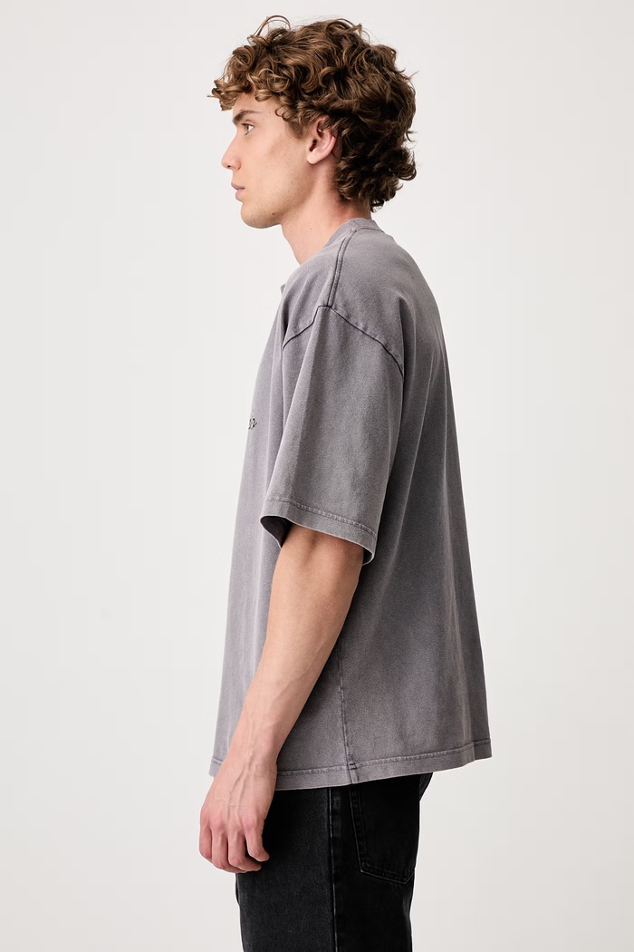 Axel Arigato NYC Washed Sky T-shirt bawełniany męski szary A4296001