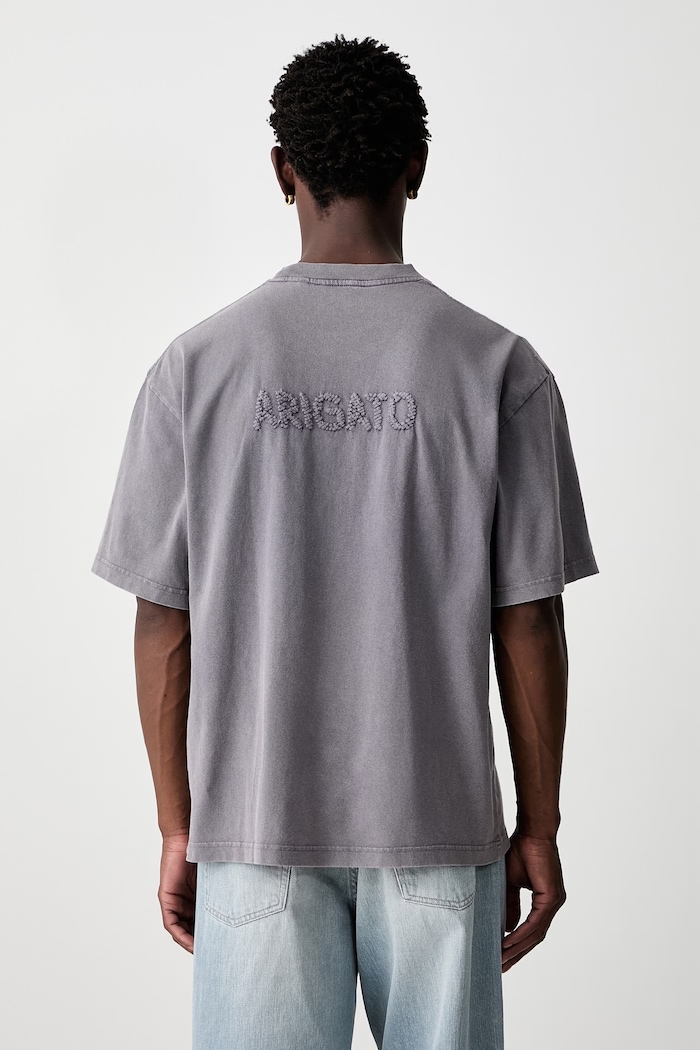Axel Arigato Hayden Reverse T-shirt bawełniany męski szary A4198002