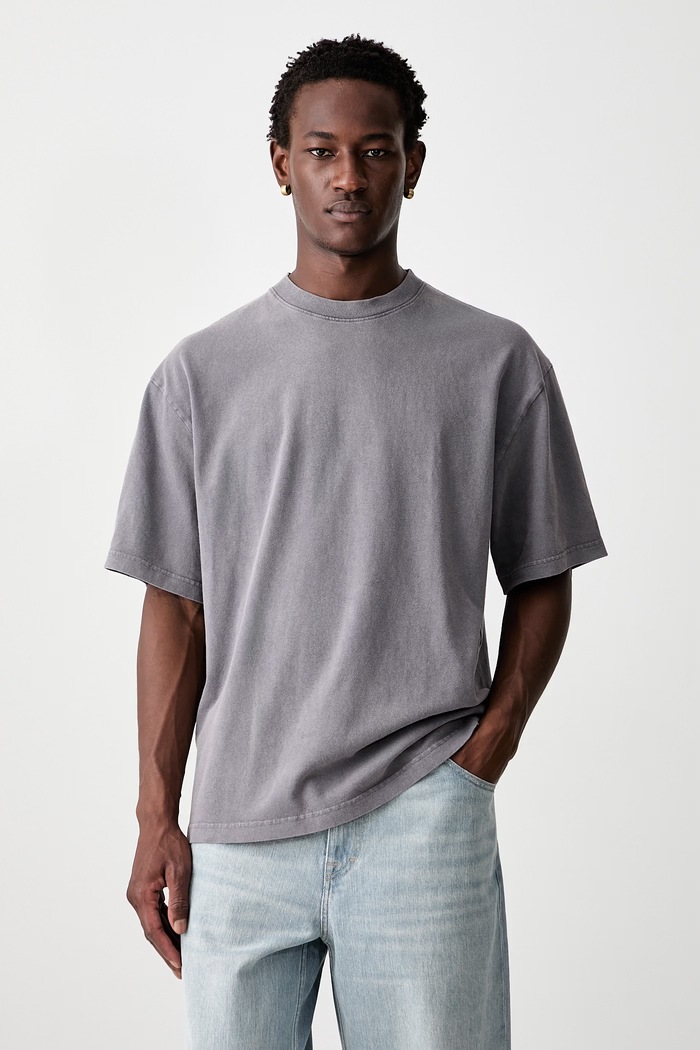 Odzież Axel Arigato Hayden Reverse T-shirt bawełniany męski A4198002 szary