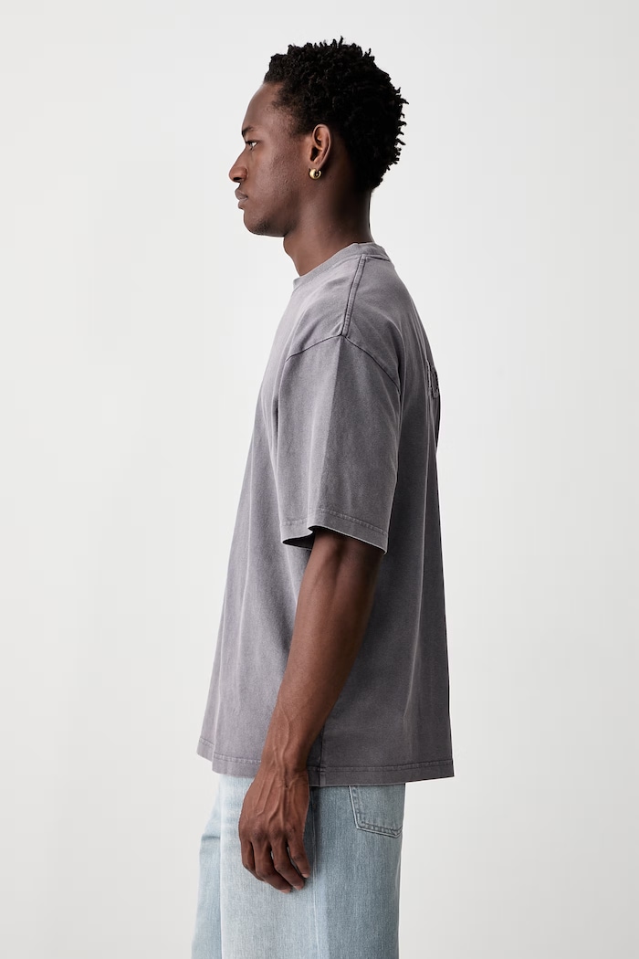 Axel Arigato Hayden Reverse T-shirt bawełniany męski szary A4198002
