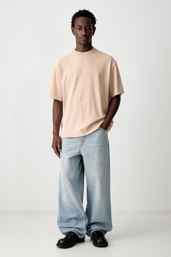 Axel Arigato Hayden Reverse T-shirt bawełniany męski A4198001 beżowy AW26