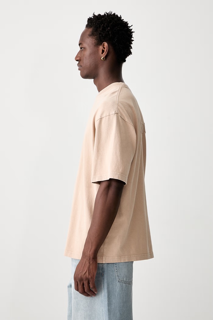 Odzież Axel Arigato Hayden Reverse T-shirt bawełniany męski A4198001 beżowy