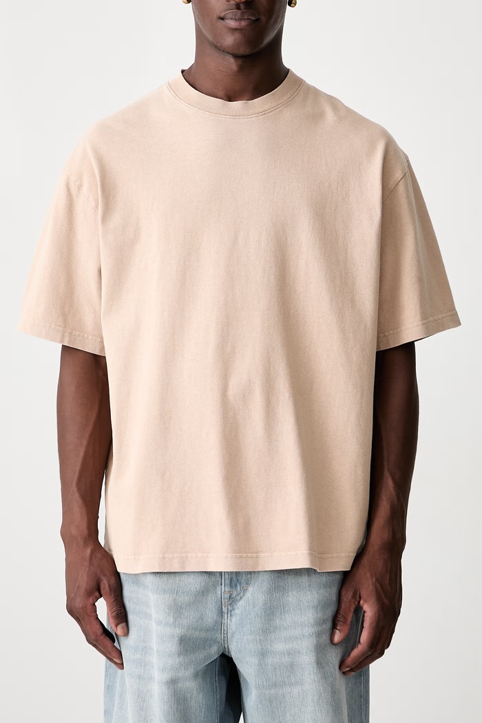 Axel Arigato Hayden Reverse T-shirt bawełniany męski beżowy A4198001