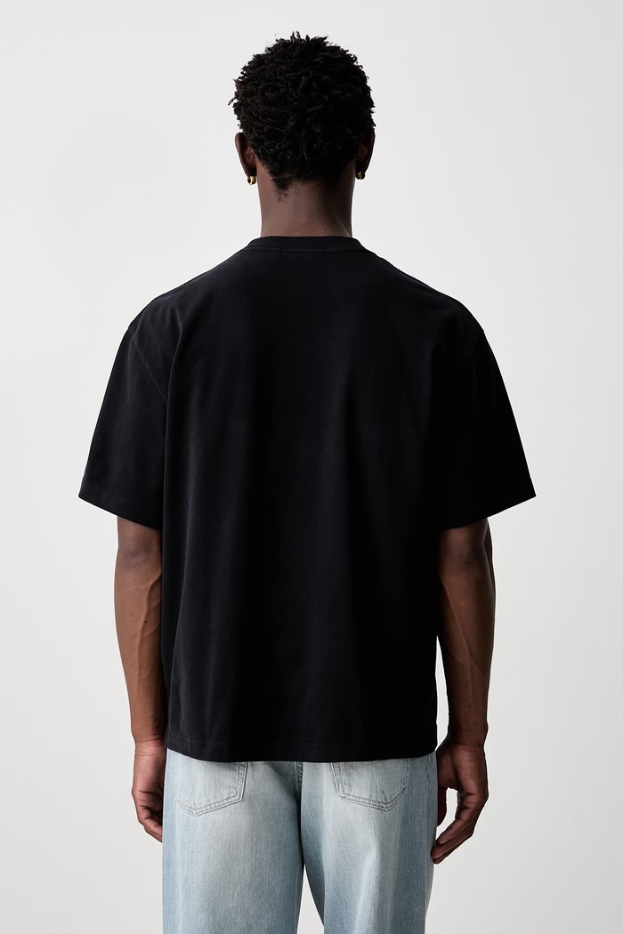 Odzież Axel Arigato Trace T-shirt oversize bawełniany męski A4197002 czarny