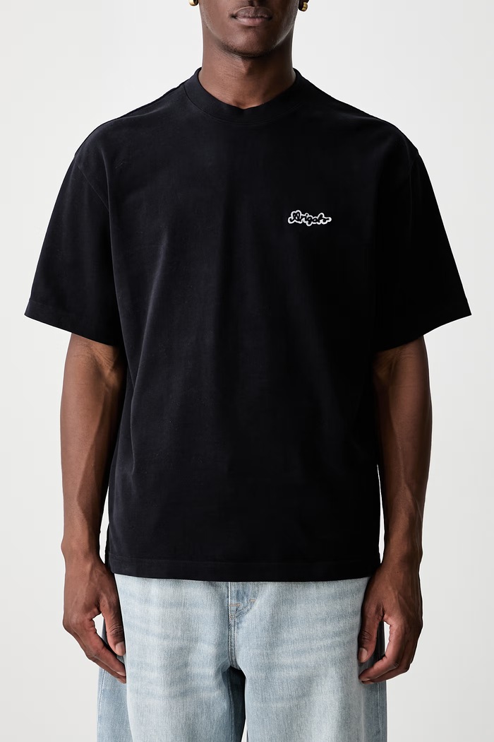 Axel Arigato Trace T-shirt oversize bawełniany męski A4197002 czarny