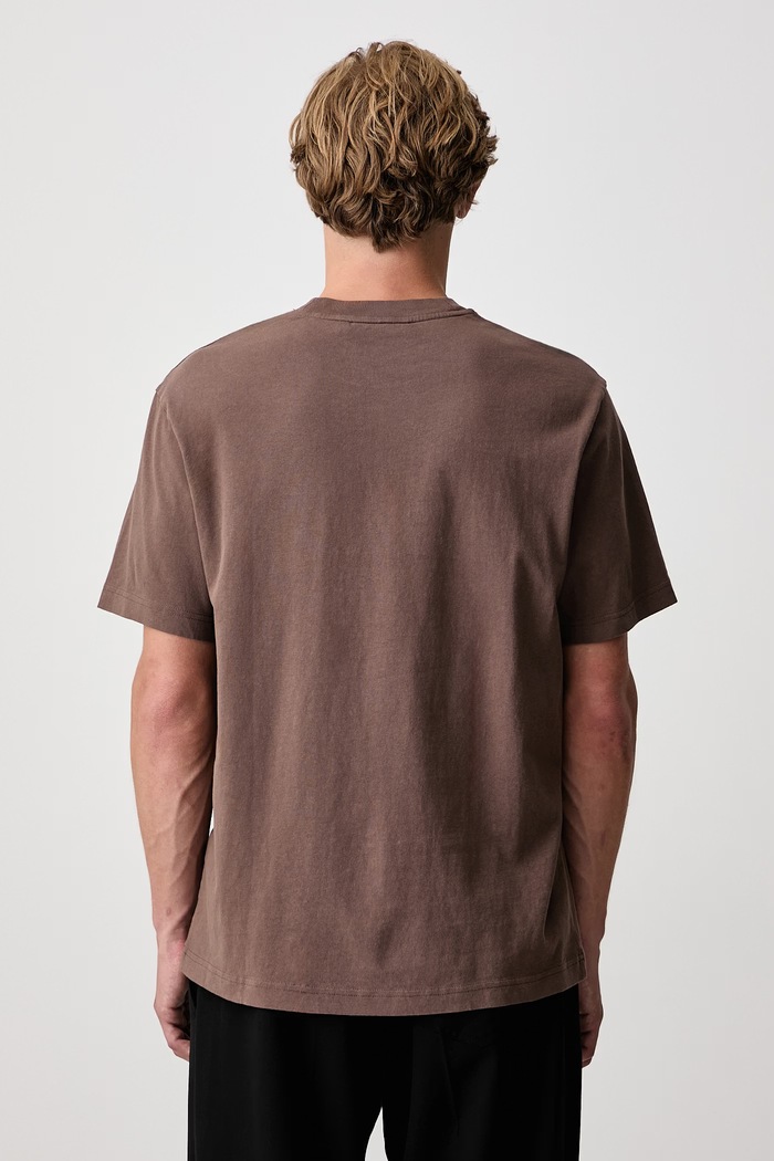 Odzież Axel Arigato Micro Bee Bird T-shirt bawełniany męski A3464009 brązowy