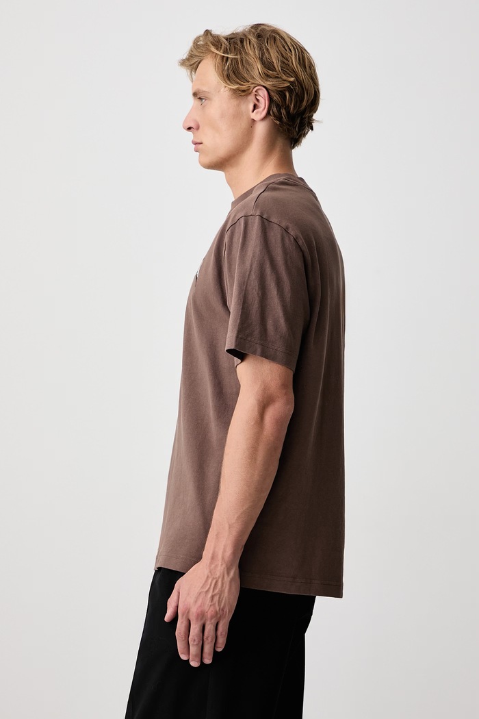 Micro Bee Bird T-shirt bawełniany męski Axel Arigato A3464009 brązowy