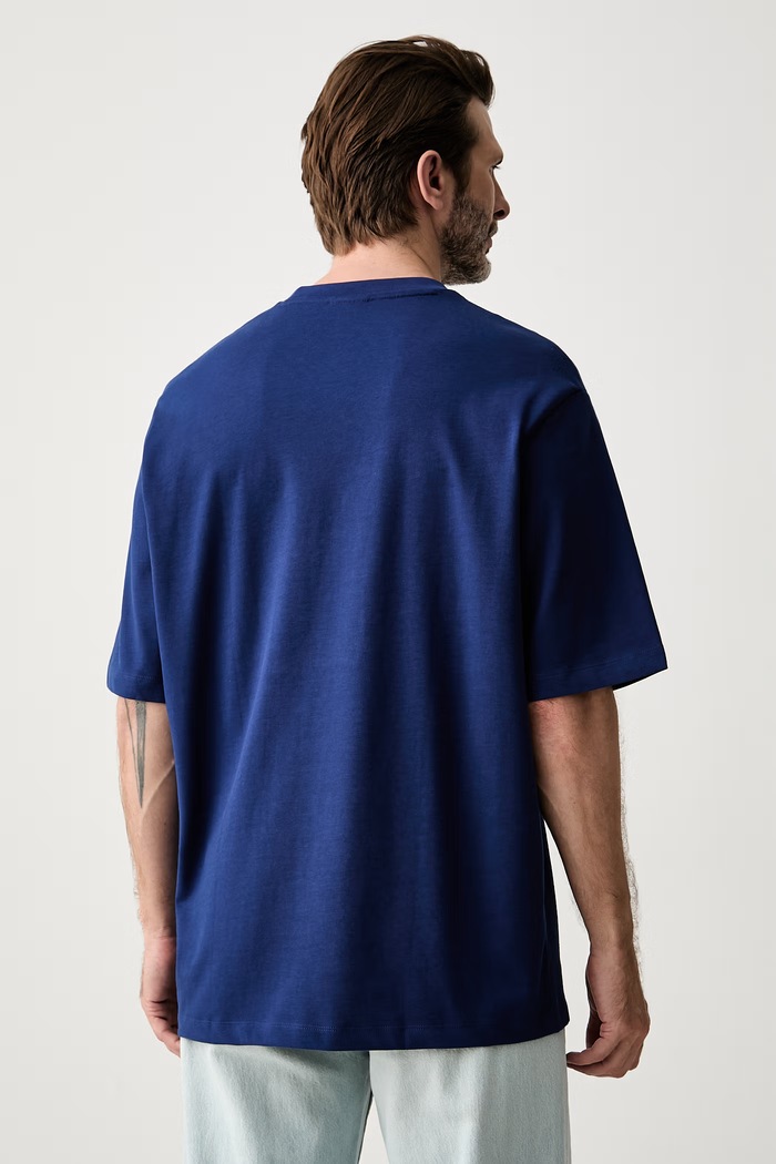 Odzież Armani Exchange T-shirt basic damski bawełniany XM003560.AF28670 niebieski