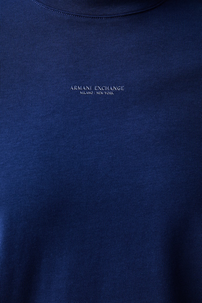 Armani Exchange T-shirt basic damski bawełniany XM003560.AF28670 niebieski