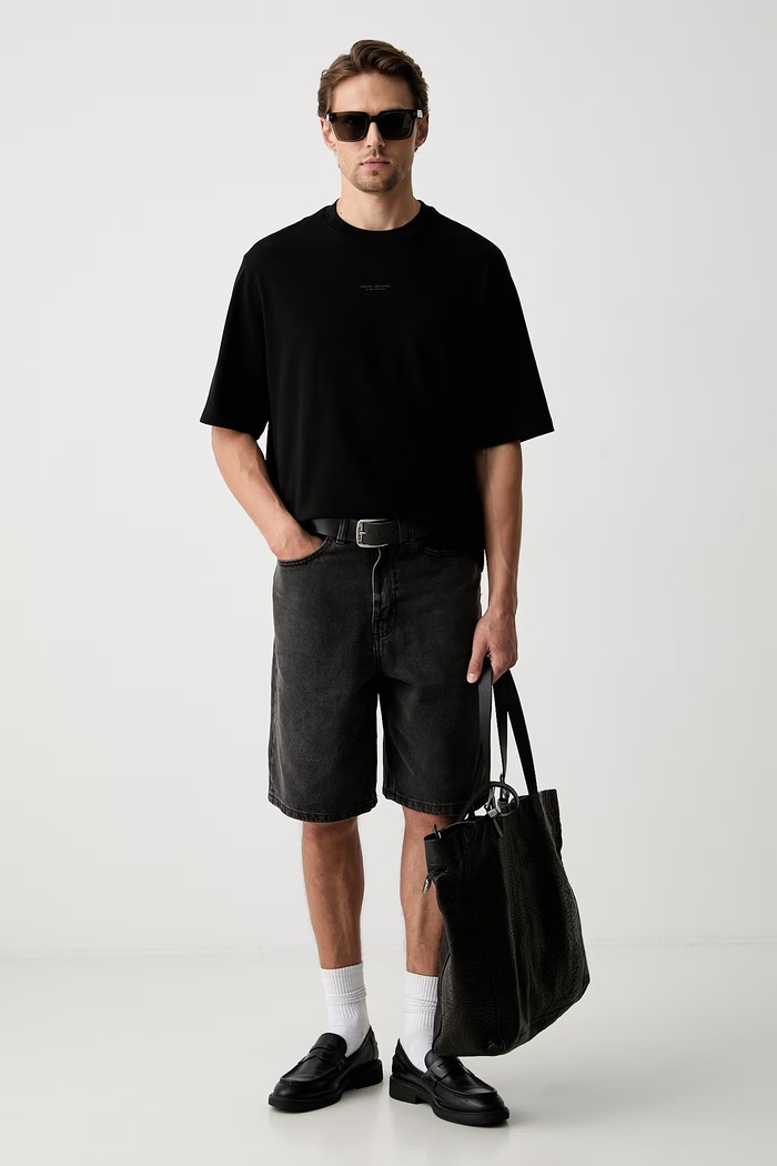 Armani Exchange basic majica kratkih rukava ženska pamučna XM003560.AF28670 crna AW26