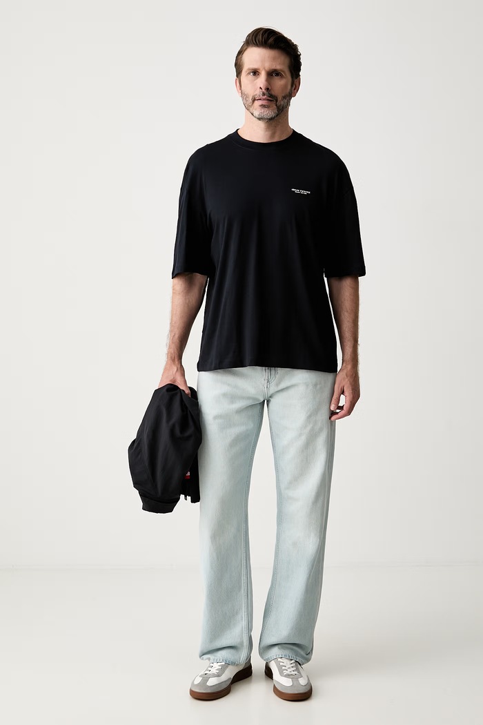 Armani Exchange T-shirt męski bawełniany XM003559.AF10358 granatowy AW26