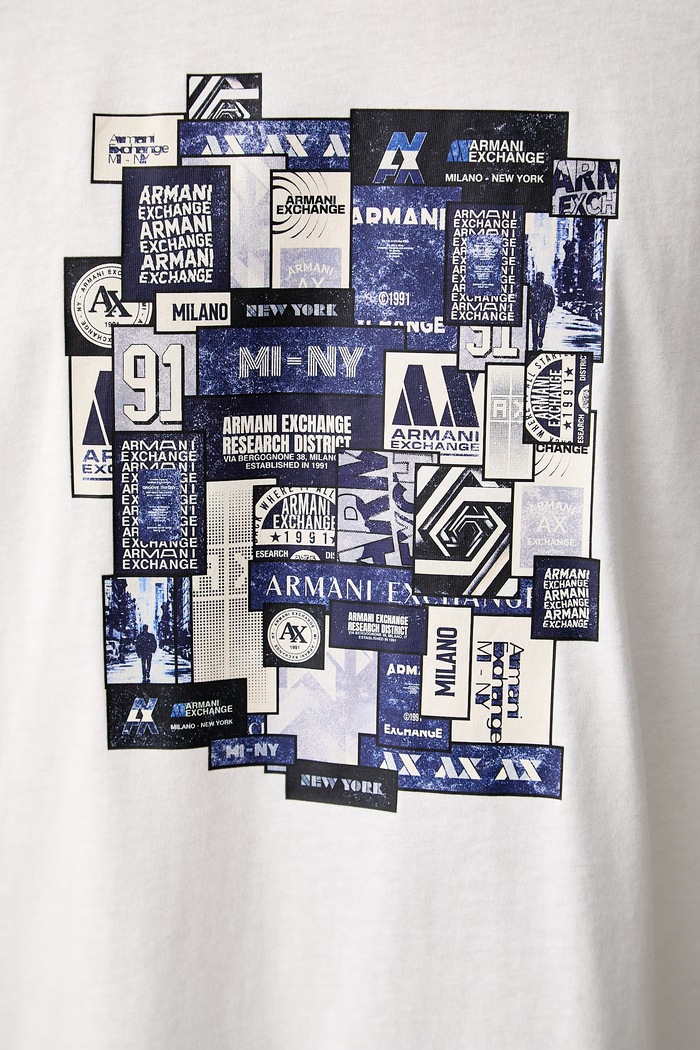 Armani Exchange T-shirt męski bawełniany XM003557.AF10356 biały