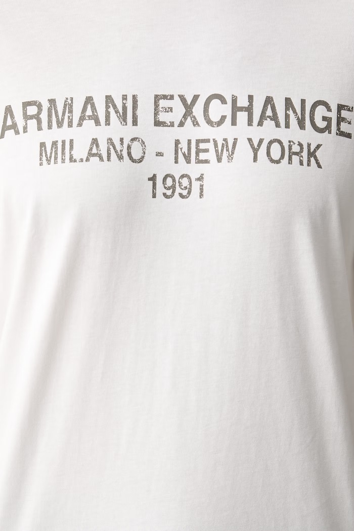 Armani Exchange T-shirt męski bawełniany XM003404.AF16283 biały