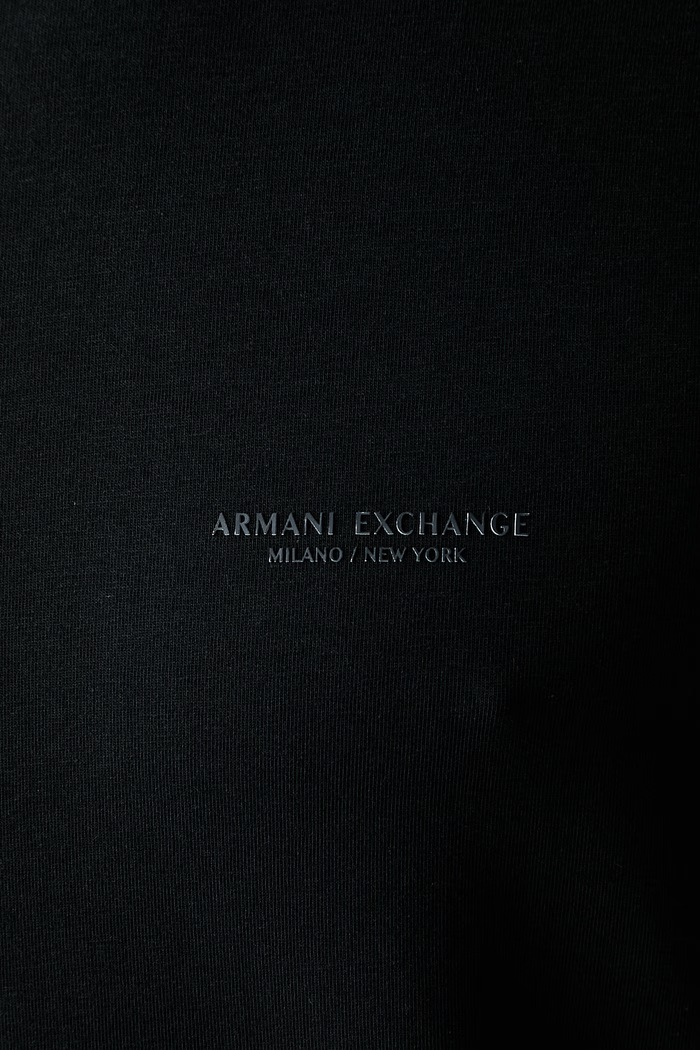 Armani Exchange tričko pánske bavlnené s elastanom XM003141.AF26650 čierna