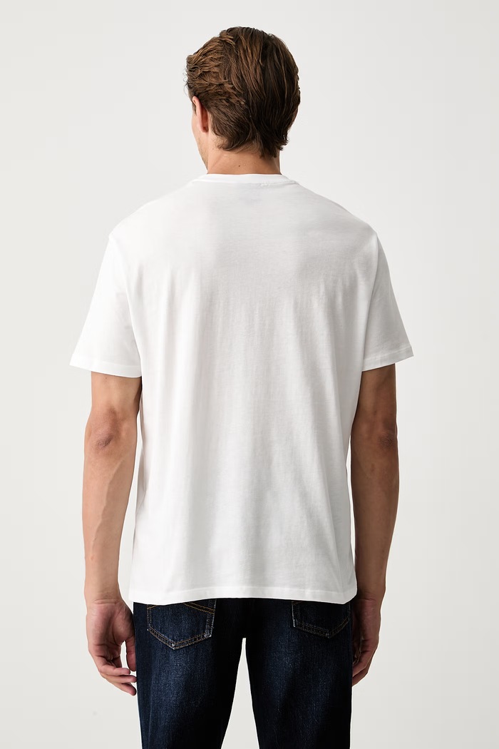 Odzież Armani Exchange T-shirt męski bawełniany XM003103.AF10356 biały