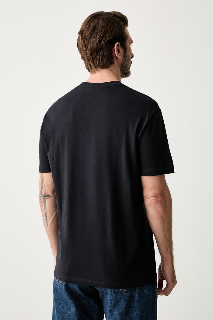 Odzież Armani Exchange T-shirt męski bawełniany XM003103.AF10356 granatowy