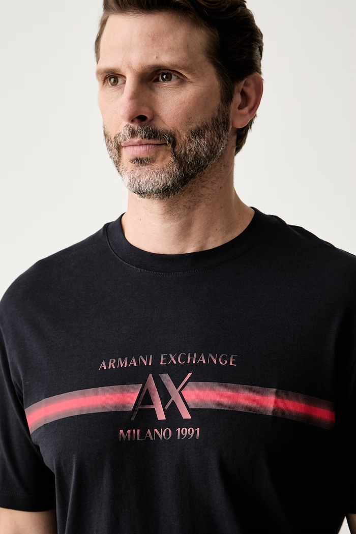 Armani Exchange T-shirt męski bawełniany granatowy XM003103.AF10356