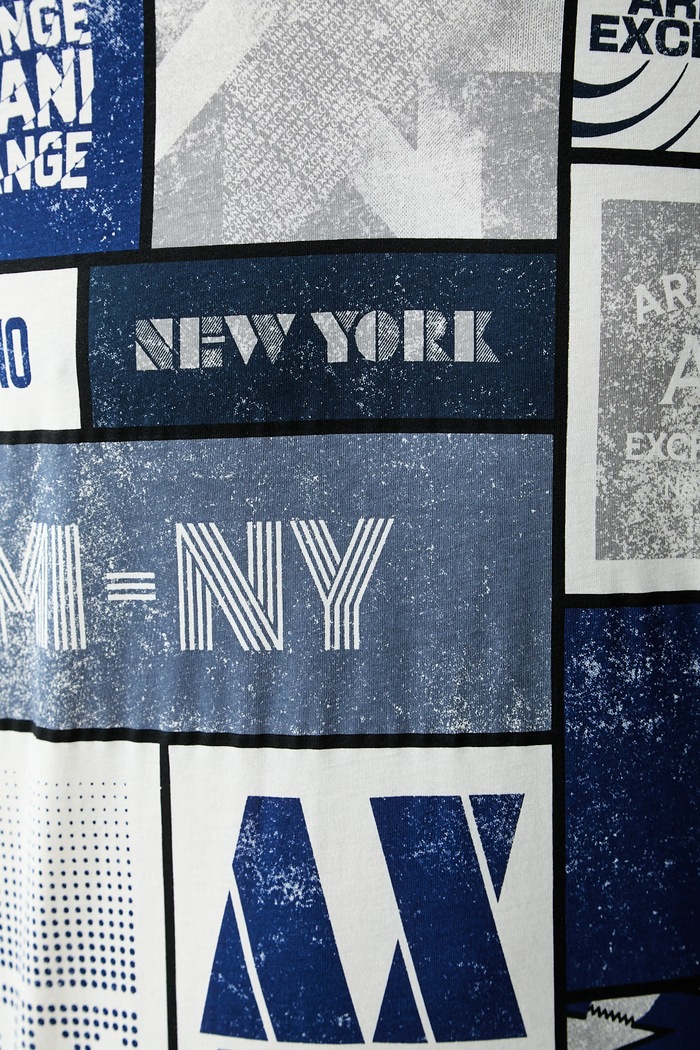 Armani Exchange T-shirt męski z bawełną XM003021.AF10356 niebieski