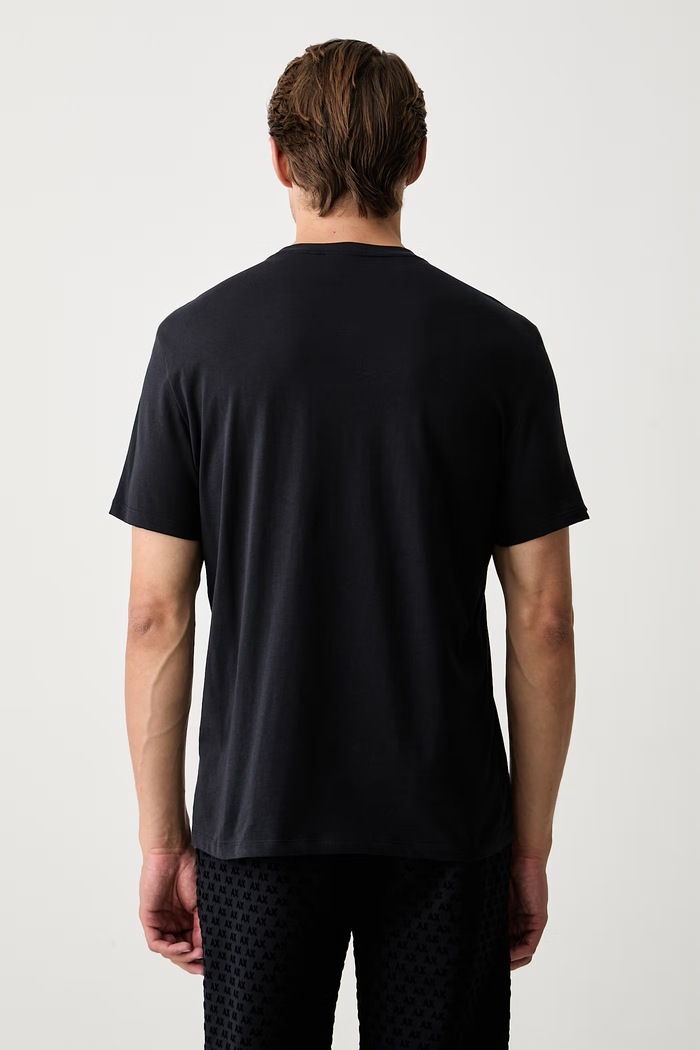 Odzież Armani Exchange T-shirt męski bawełniany XM003015.AF10356 granatowy