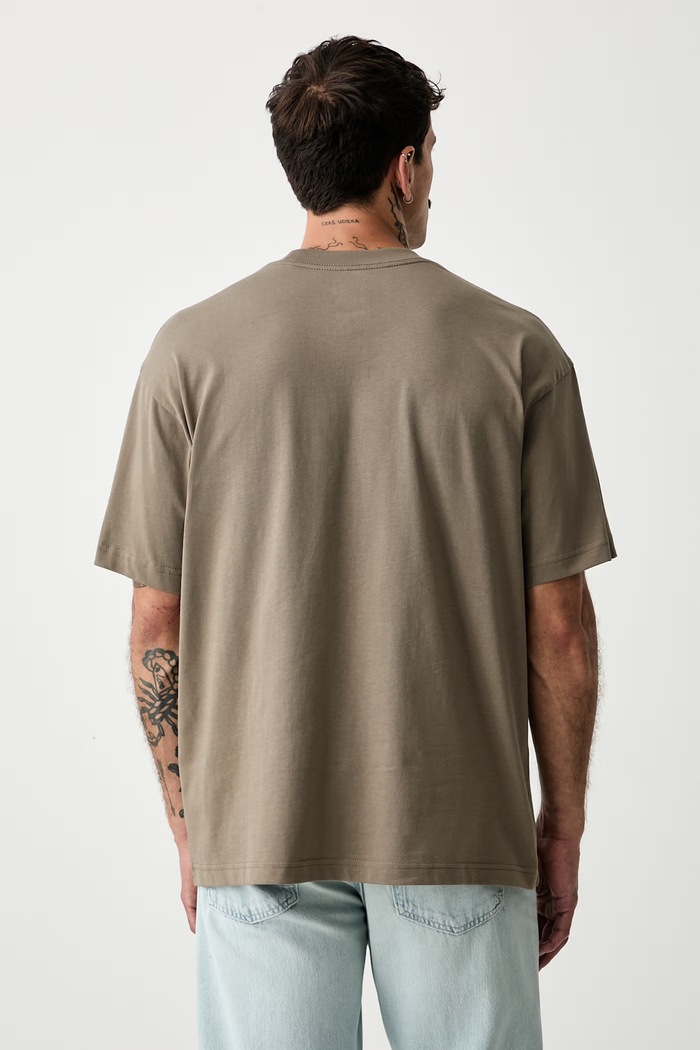 Odzież Vans T-shirt męski bawełniany VN0010G09JC1 beżowy