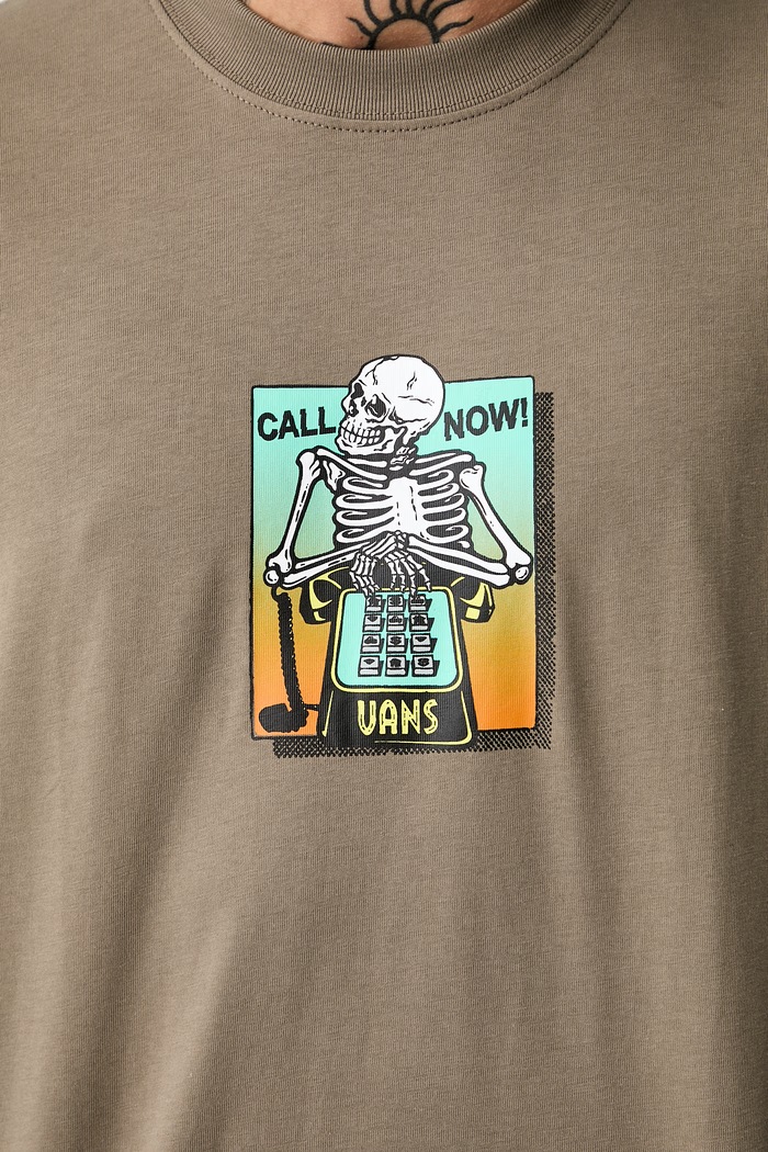 Vans T-shirt męski bawełniany VN0010G09JC1 beżowy