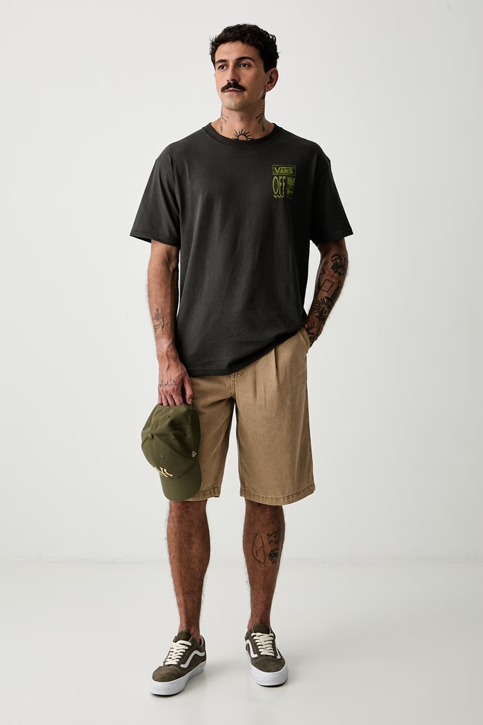 Vans T-shirt męski bawełniany VN000WUXEMV1 szary AW26
