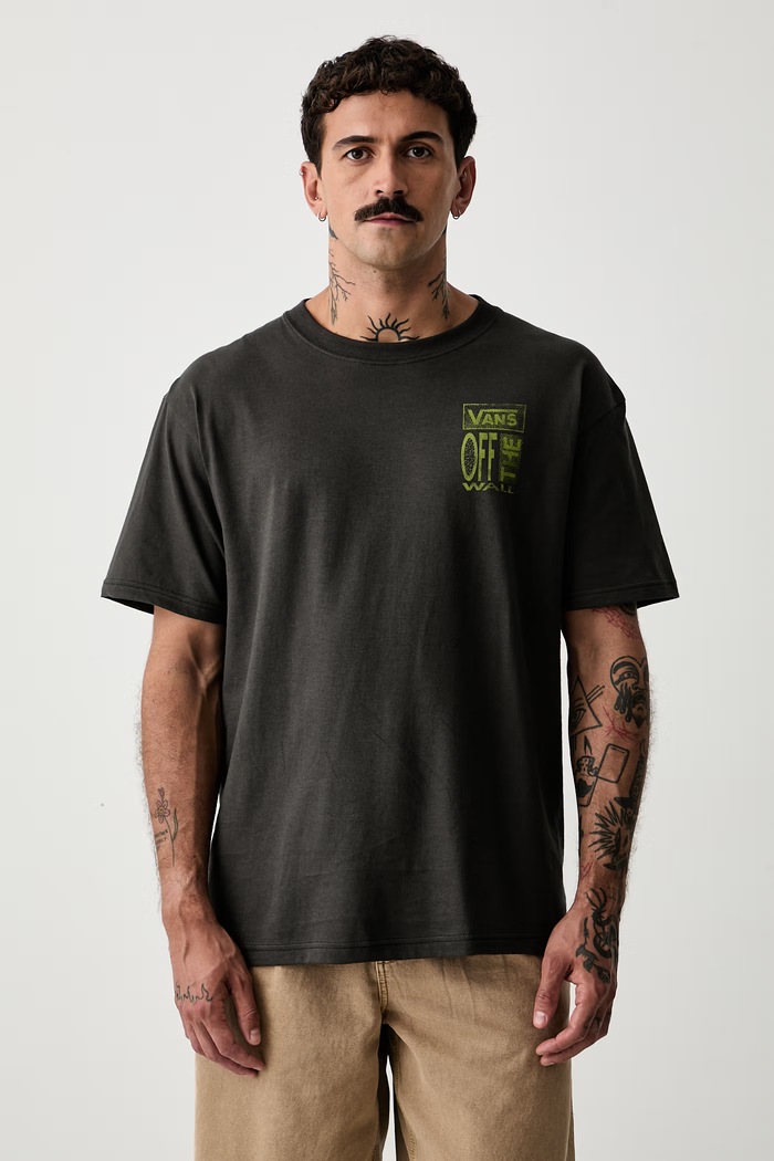 Odzież Vans T-shirt męski bawełniany VN000WUXEMV1 szary