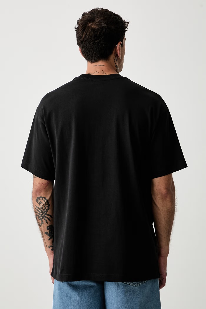 Ρούχα Vans T-shirt ανδρικό βαμβακερό VN0010FRBLK1 μαύρο