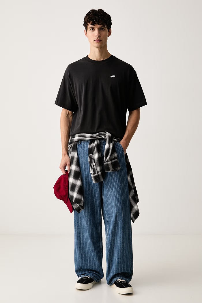Vans T-shirt ανδρικό βαμβακερό VN0010FKBLK1 μαύρο AW26