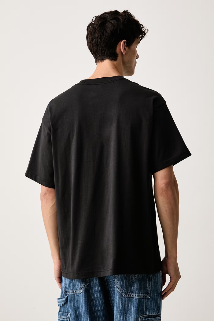 Ρούχα Vans T-shirt ανδρικό βαμβακερό VN0010FKBLK1 μαύρο