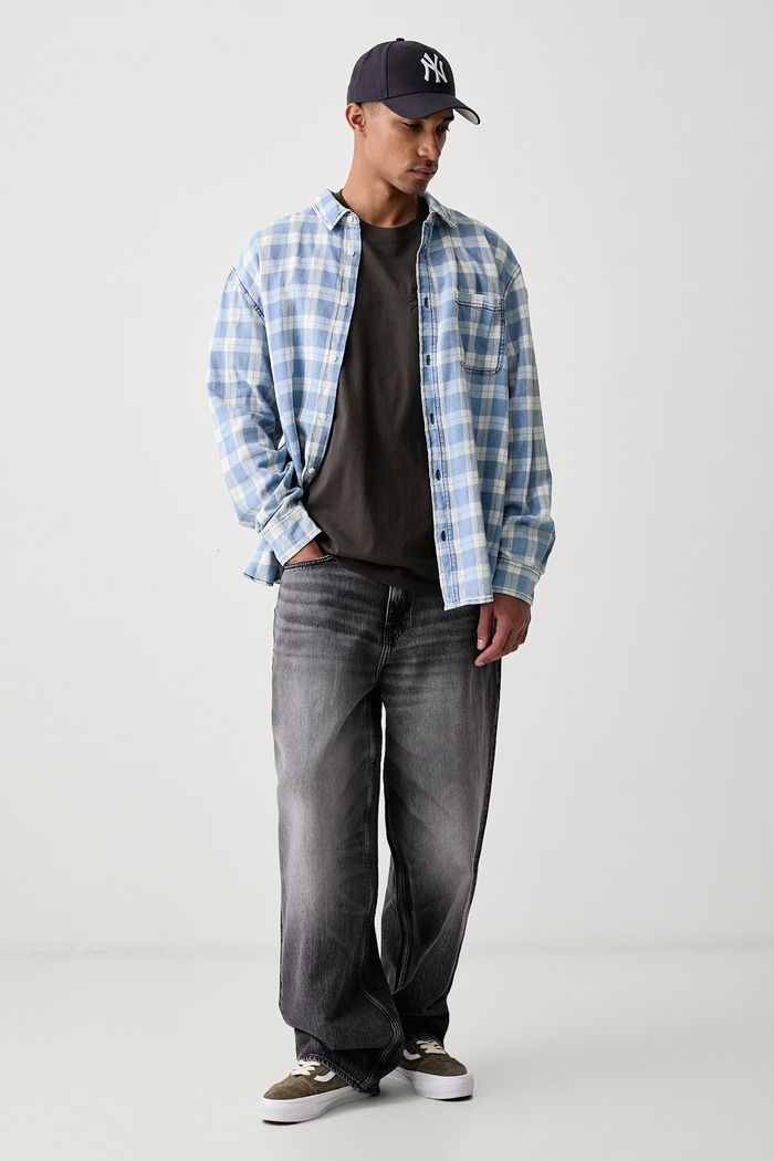Vans T-shirt męski bawełniany Checkerboard Behaviour VN000U5SEMV1 szary AW26