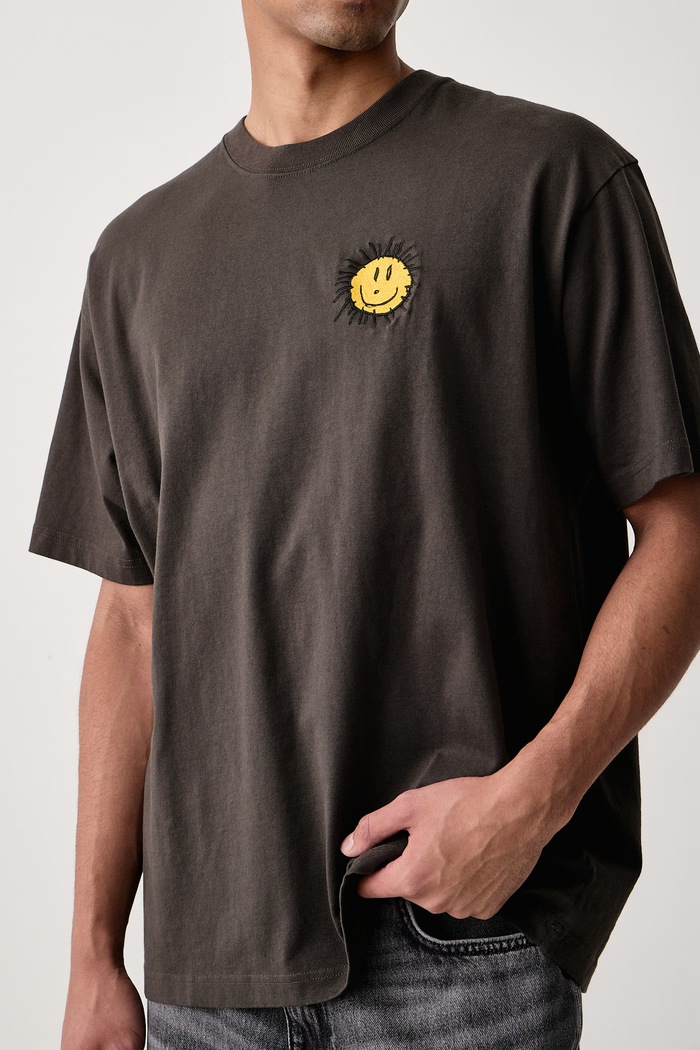 T-shirt męski bawełniany Checkerboard Behaviour Vans VN000U5SEMV1 szary
