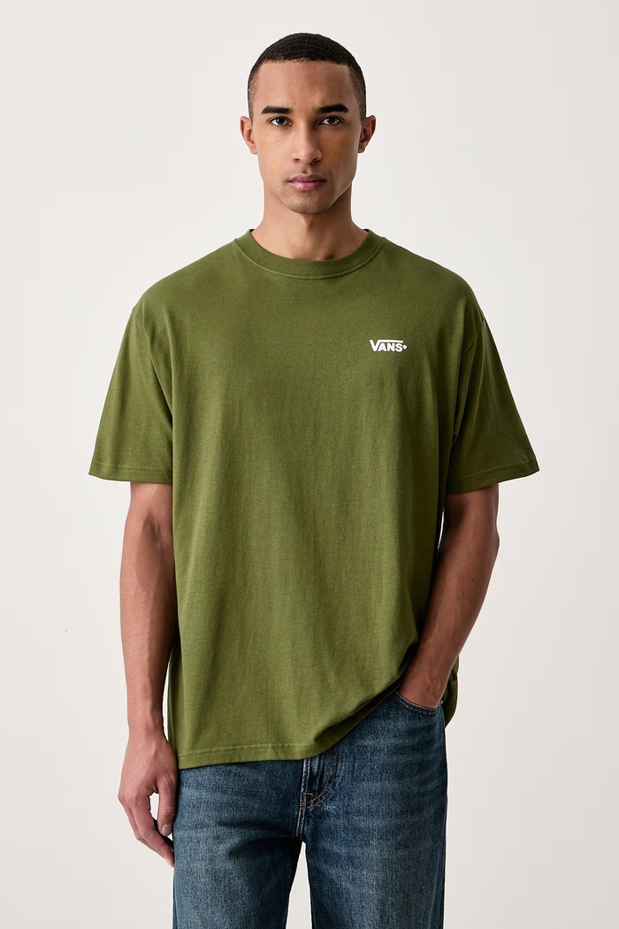 Vans T-shirt ανδρικό βαμβακερό πράσινο VN000TBXGRK1