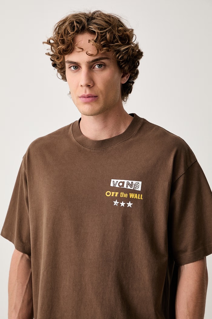 Vans tričko pánské bavlněné hnědá VN0010FQFST1