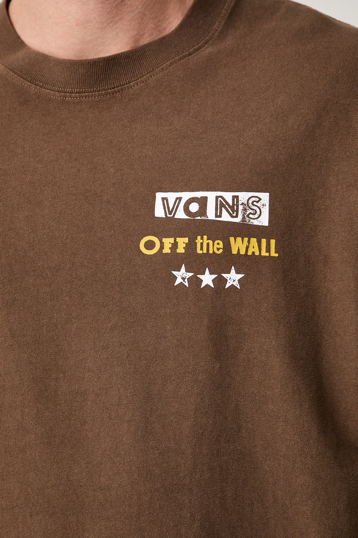 Vans tričko pánské bavlněné VN0010FQFST1 hnědá