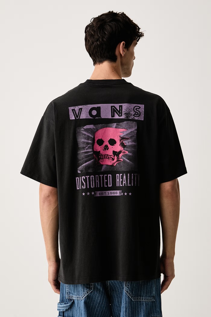 Vans t-shirt ανδρικό βαμβακερό μαύρο VN0010FQBLK1
