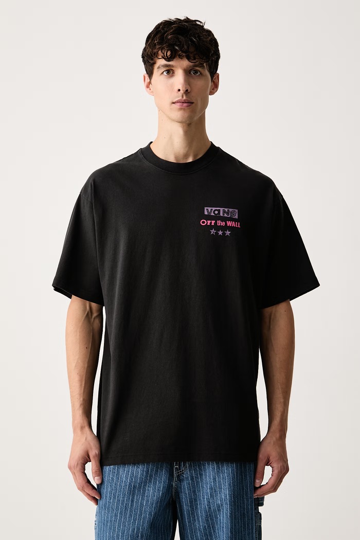 Ρούχα Vans t-shirt ανδρικό βαμβακερό VN0010FQBLK1 μαύρο